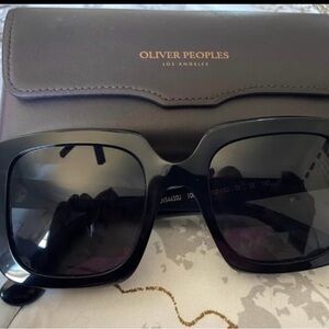 Oliver Peoples Glossy Black Oversized Sunglasses